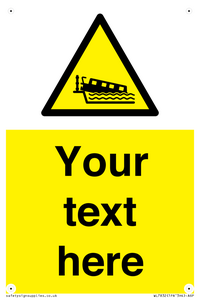 Custom warning grounding narrow boat on lock cill